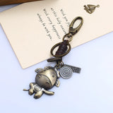 Zodiac Keychain Leather Key Pendant Retro Hand-woven Couple Accessories