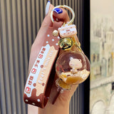 Acrylic Bear Milk Tea Cup Keychain for Girl Friends