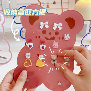 Cartoon Acrylic Jewelry Storage Box Earrings Necklace Jewelry Display Shelf