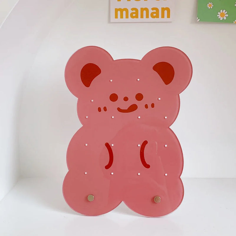 Cartoon Acrylic Jewelry Storage Box Earrings Necklace Jewelry Display Shelf