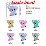 Koala Silicone Beads for Teether or Clip DIY Pacifier Chain