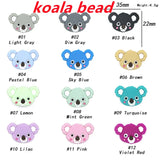 Koala Silicone Beads for Teether or Clip DIY Pacifier Chain