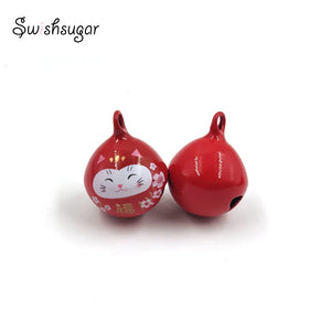 Lucky Cat Metal Jingle Bell Necklace for Kids