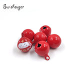 Lucky Cat Metal Jingle Bell Necklace for Kids