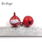 Lucky Cat Metal Jingle Bell Necklace for Kids