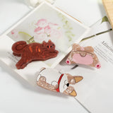 Cartoon Animals Hair Clips Cat Hair Claw Acrylic Whale Hair Grips