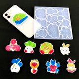 Cartoon Animals Phone Back Sticker Epoxy Mold