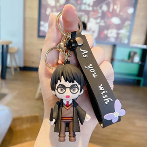 Anime Magic Movie Wizard Pendant Keychains Holder Car Key Chain Key Ring