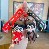 Anime Magic Movie Wizard Pendant Keychains Holder Car Key Chain Key Ring