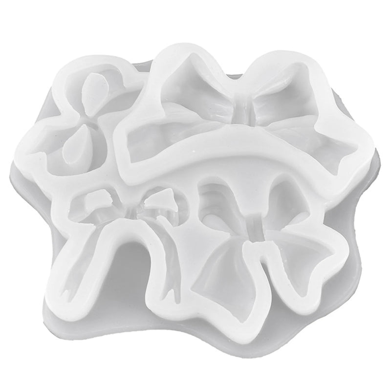 Cartoon Bow Tie Silicone Mould for DIY Bow Tie Decorative Baking, 4 Shapes