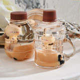 Bubble Milk Tea Bear Liquid Keychain Girl Bag Pendant Mug Keyring Gift