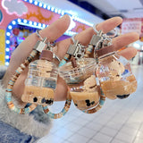 Bubble Milk Tea Bear Liquid Keychain Girl Bag Pendant Mug Keyring Gift
