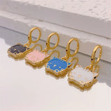 Cartoon Cat Asymmetry Earrings Punk Jewelry Gift for Women