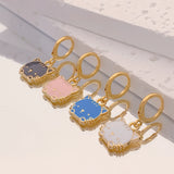 Cartoon Cat Asymmetry Earrings Punk Jewelry Gift for Women