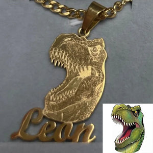 Custom Cartoon Character Necklace with Name for Kids