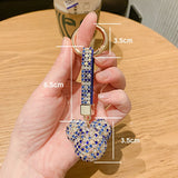 Cartoon Character Rhinestone Keychain Bling Resin Key Chain Ring