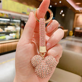 Cartoon Character Rhinestone Keychain Bling Resin Key Chain Ring