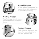 Sterling Silver Cartoon Animal Charms for Bracelet DIY Jewelry