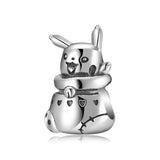 Sterling Silver Cartoon Animal Charms for Bracelet DIY Jewelry