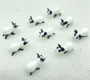 10Pcs Mini Liuli Animal Charms for DIY Jewelry Making