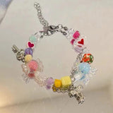 Colorful Beaded Bracelet/Necklace - Girl Beaded Jewelry Gift