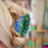 Acrylic Parrot Hair Claws Peacock Hair Clips Vintage Jewelry