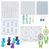 Crystal Teddy Bear Silicone Resin Mold DIY Earrings Keychain Pendant