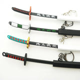 Demon Slayer Sword Keychain Tanjirou Keyring Metal Blade Key Chain Men Chaveiro