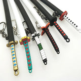 Demon Slayer Sword Keychain Tanjirou Keyring Metal Blade Key Chain Men Chaveiro