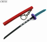 Demon Slayer Tanjirou Keychain Sword Metal Pendant Chaveiro Props