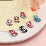 Cartoon Dog Enamel Charms, DIY Necklace Jewelry Findings, 20PCs
