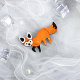Fox Animal Brooches Pins Acrylic Jewelry Women Girls Coat Cardigans Decoration