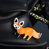Fox Animal Brooches Pins Acrylic Jewelry Women Girls Coat Cardigans Decoration