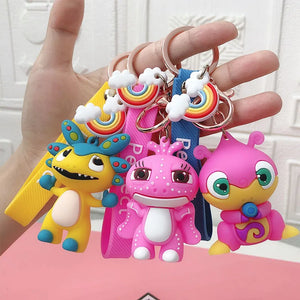 Hand-made Cute Dinosaur Keychain Charm Pendant for Girls Women