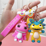 Hand-made Cute Dinosaur Keychain Charm Pendant for Girls Women