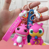 Hand-made Cute Dinosaur Keychain Charm Pendant for Girls Women