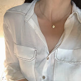 Cartoon Head 925 Silver Coin Necklace with Personalized Chain