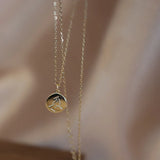 Cartoon Head 925 Silver Coin Necklace with Personalized Chain