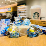 Cute Cartoon Milk Tea Floating Liquid Keychain