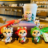 Cute Shiba Inu Keychain Car Key Chain Resin Holder Gift