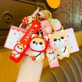 Cute Shiba Inu Keychain Car Key Chain Resin Holder Gift