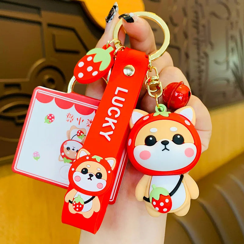 Cute Shiba Inu Keychain Car Key Chain Resin Holder Gift