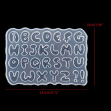 Cartoon Letters Resin Mold Keychain Pendant Alphabet UV Resin Silicone Mold