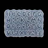Cartoon Letters Resin Mold Keychain Pendant Alphabet UV Resin Silicone Mold