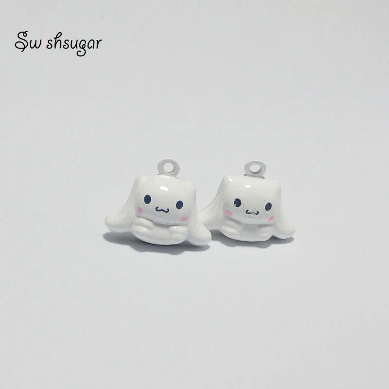 Long Ears Dogs Animal Bell Charms for Pet Necklace