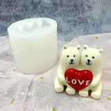 Couple Bear Sofa Candle Resin Mold DIY Crafts Tools