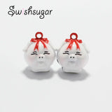 Lucky Pig Jingle Bell Charms DIY Craft Jewelry Accessories for Kids