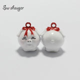 Lucky Pig Jingle Bell Charms DIY Craft Jewelry Accessories for Kids