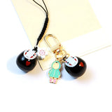 Cartoon Metal Jingle Bell Charm String Pendant for Kids