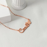 Cartoon Name Necklace Mickey Minnie Stainless Steel Plated